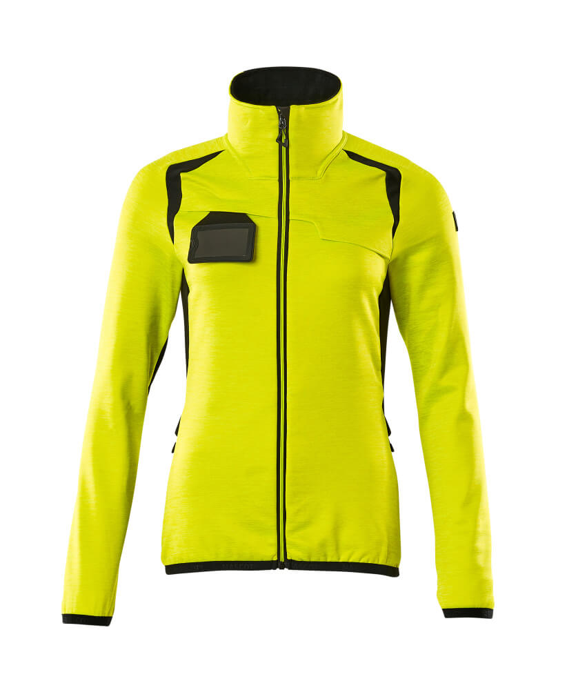 MASCOT® ACCELERATE SAFE 19453-316 – Jersey polar con cremallera - amarillo de alta vis./negro