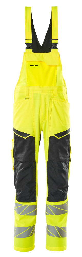MASCOT® ACCELERATE SAFE 19569-236 – Peto con bolsillos para rodilleras - amarillo de alta vis./negro