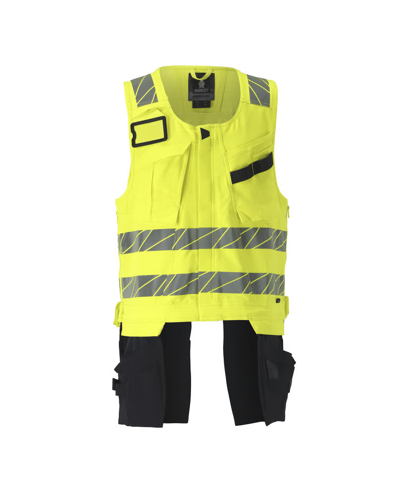 MASCOT® ACCELERATE SAFE 19589-711 – Chaleco para herramientas - amarillo de alta vis./azul marino oscuro