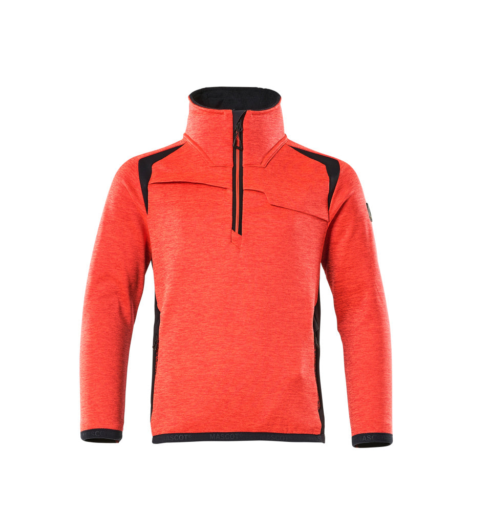 MASCOT® ACCELERATE SAFE 19903-316 – Jersey polar para niños - rojo de alta vis./azul marino oscuro