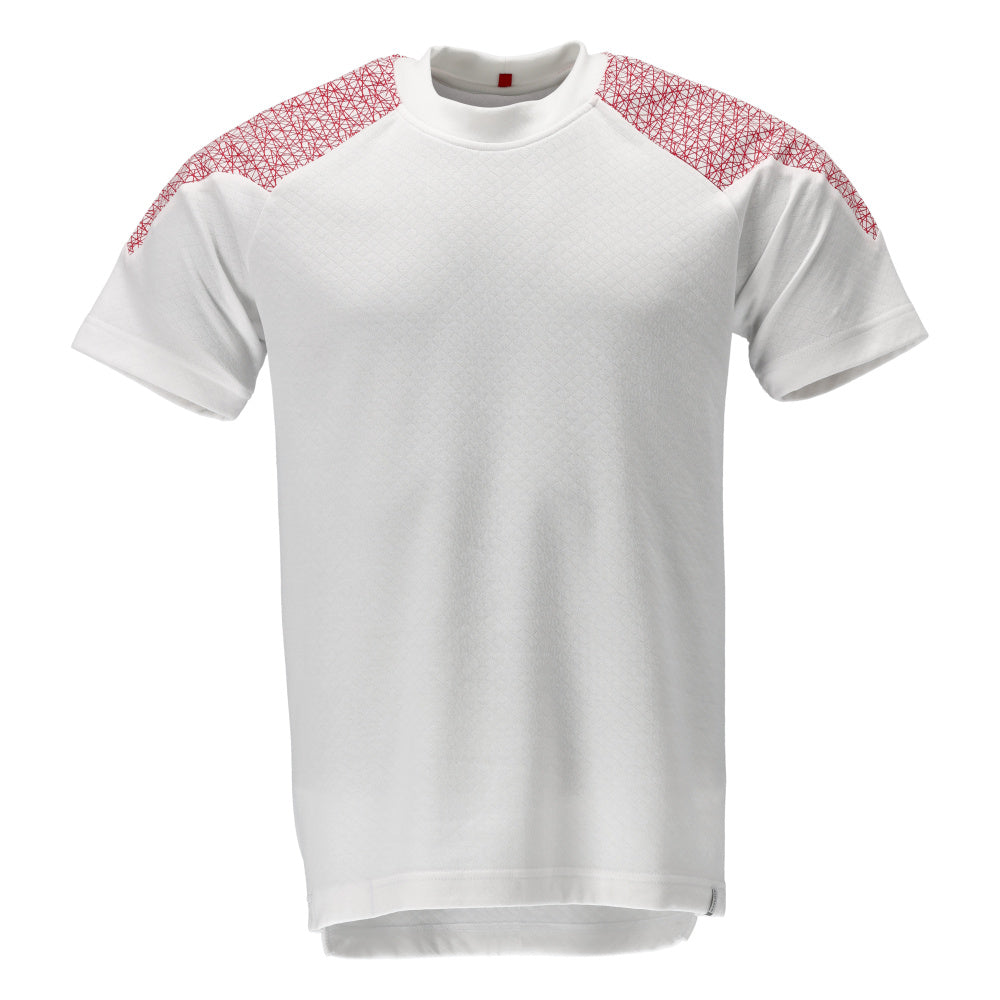 MASCOT® FOOD & CARE 20082-933 – Camiseta, manga corta - blanco/rojo tráfico
