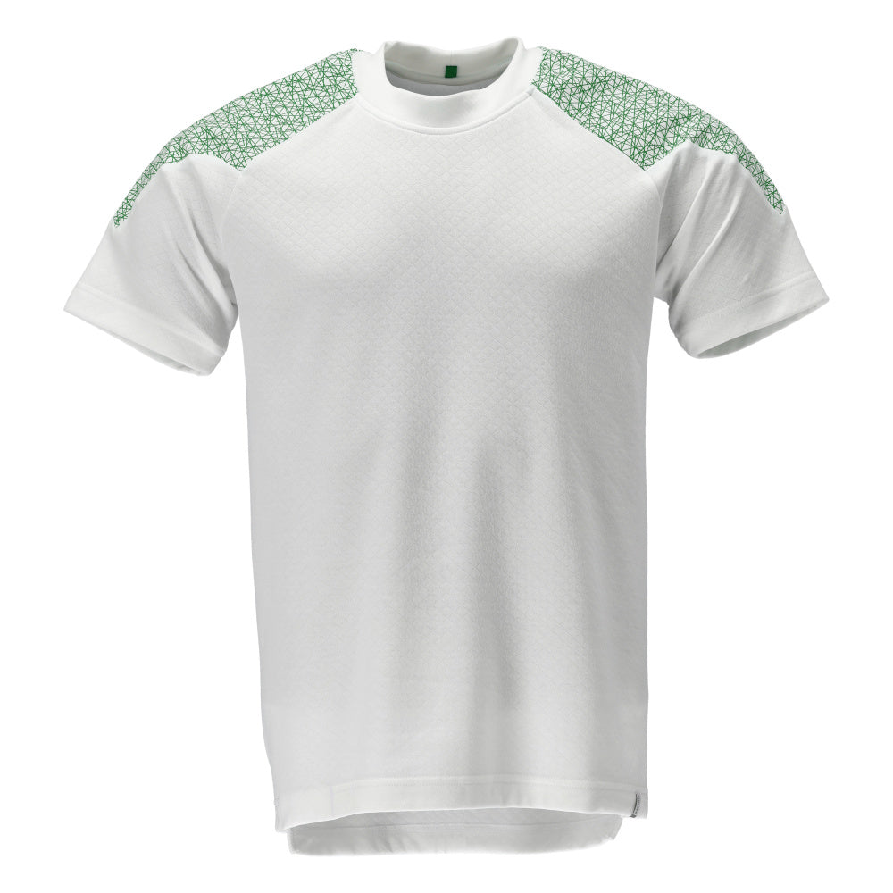 MASCOT® FOOD & CARE 20082-933 – Camiseta, manga corta - blanco/verde hierba