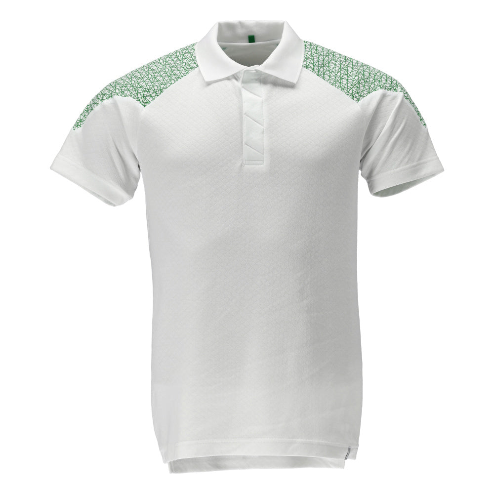 MASCOT® FOOD & CARE 20083-933 – Polo - blanco/verde hierba