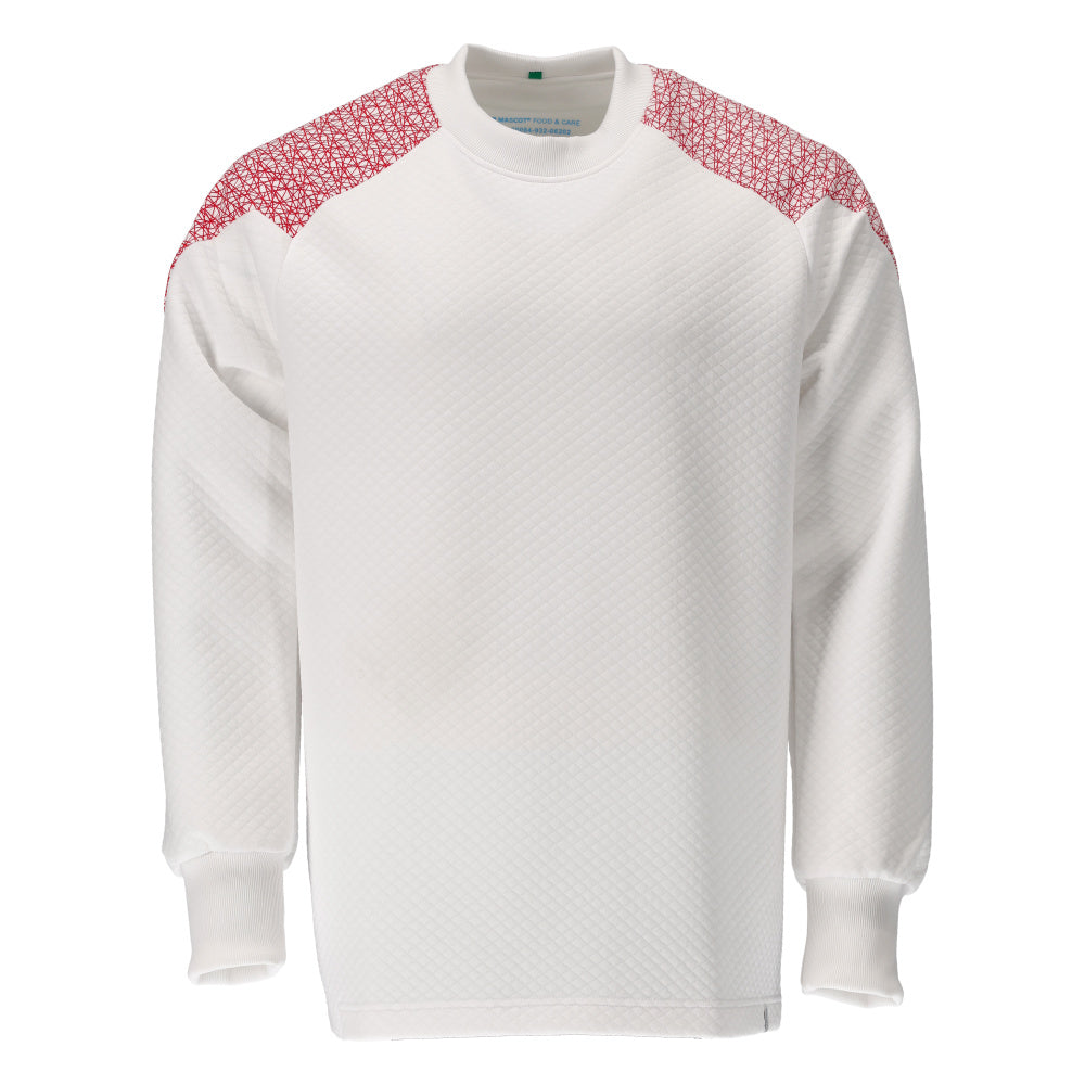 MASCOT® FOOD & CARE 20084-932 – Sudadera - blanco/rojo tráfico
