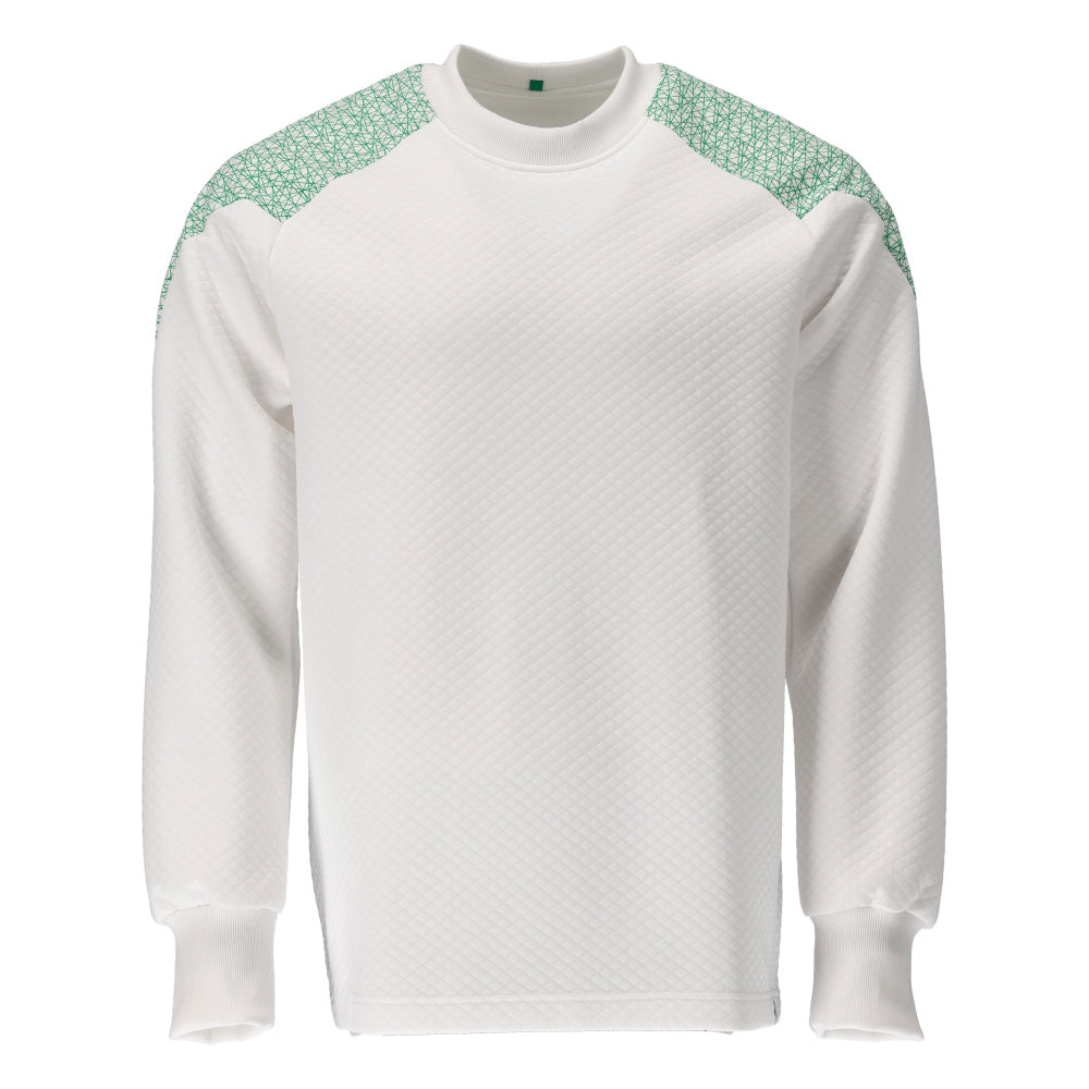 MASCOT® FOOD & CARE 20084-932 – Sudadera - blanco/verde hierba