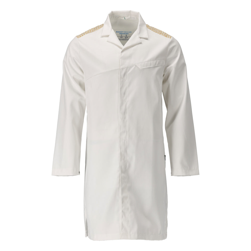 MASCOT® FOOD & CARE 20354-442 – Bata de almacén - blanco/mostaza