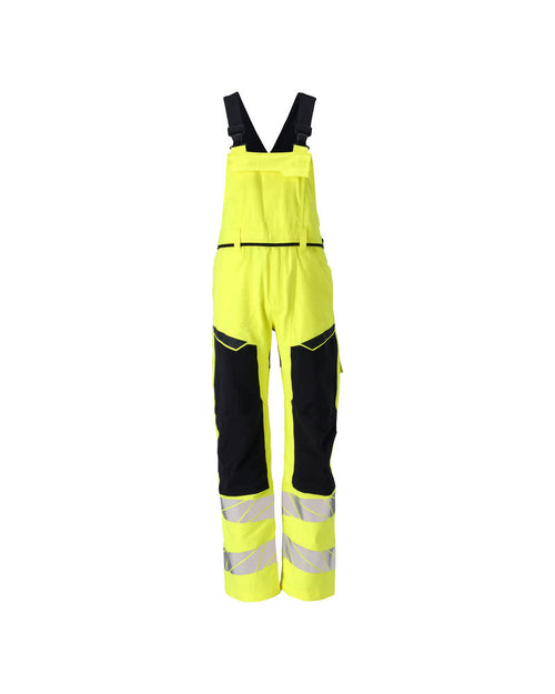 MASCOT® ACCELERATE MULTISAFE 21369-281 – Peto con bolsillos para rodilleras - amarillo de alta vis./azul marino oscuro
