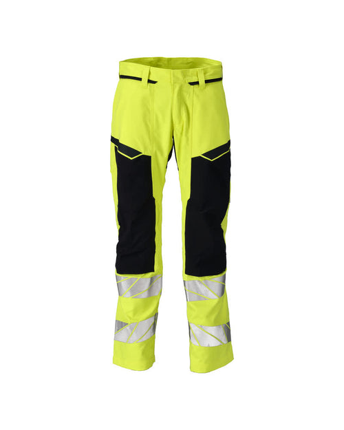 MASCOT® ACCELERATE MULTISAFE 21379-281 – Pantalones con bolsillos para rodilleras - amarillo de alta vis./azul marino oscuro