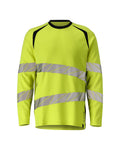 MASCOT® ACCELERATE MULTISAFE 21381-327 – Camiseta, manga larga - amarillo de alta vis./azul marino oscuro