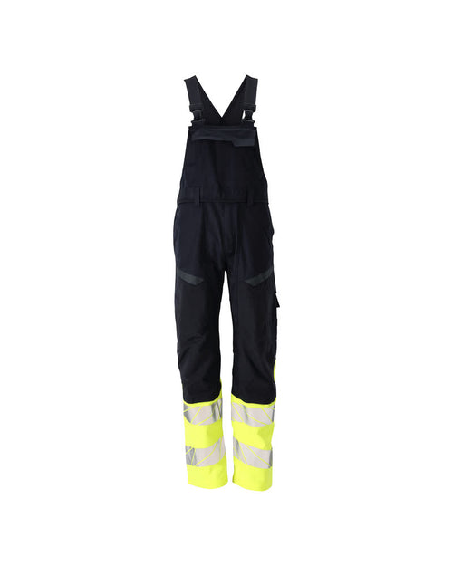 MASCOT® ACCELERATE MULTISAFE 21469-281 – Peto con bolsillos para rodilleras - azul marino oscuro/amarillo de alta vis.