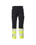 MASCOT® ACCELERATE MULTISAFE 21479-281 – Pantalones con bolsillos para rodilleras - azul marino oscuro/amarillo de alta vis.
