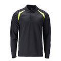 MASCOT® ACCELERATE MULTISAFE 21583-327 – Polo, manga larga - azul marino oscuro/amarillo de alta vis.