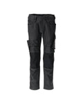 MASCOT® UNIQUE 21979-459 – Pantalones con bolsillos para rodilleras - negro/antracita oscuro