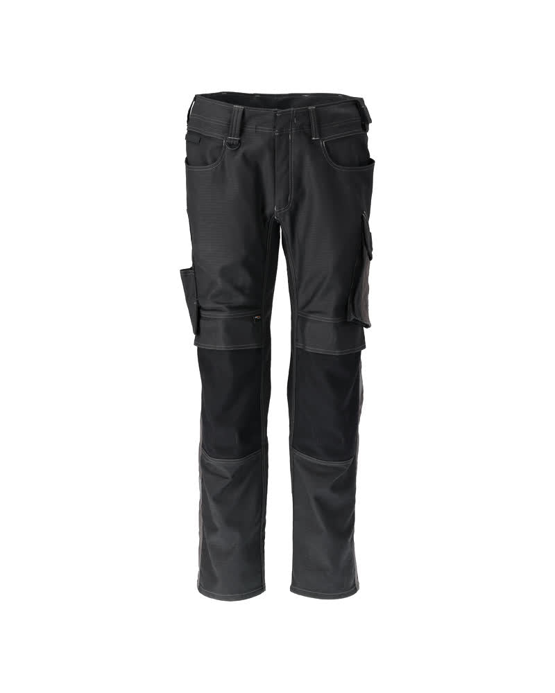 MASCOT® UNIQUE 21979-459 – Pantalones con bolsillos para rodilleras - negro/antracita oscuro
