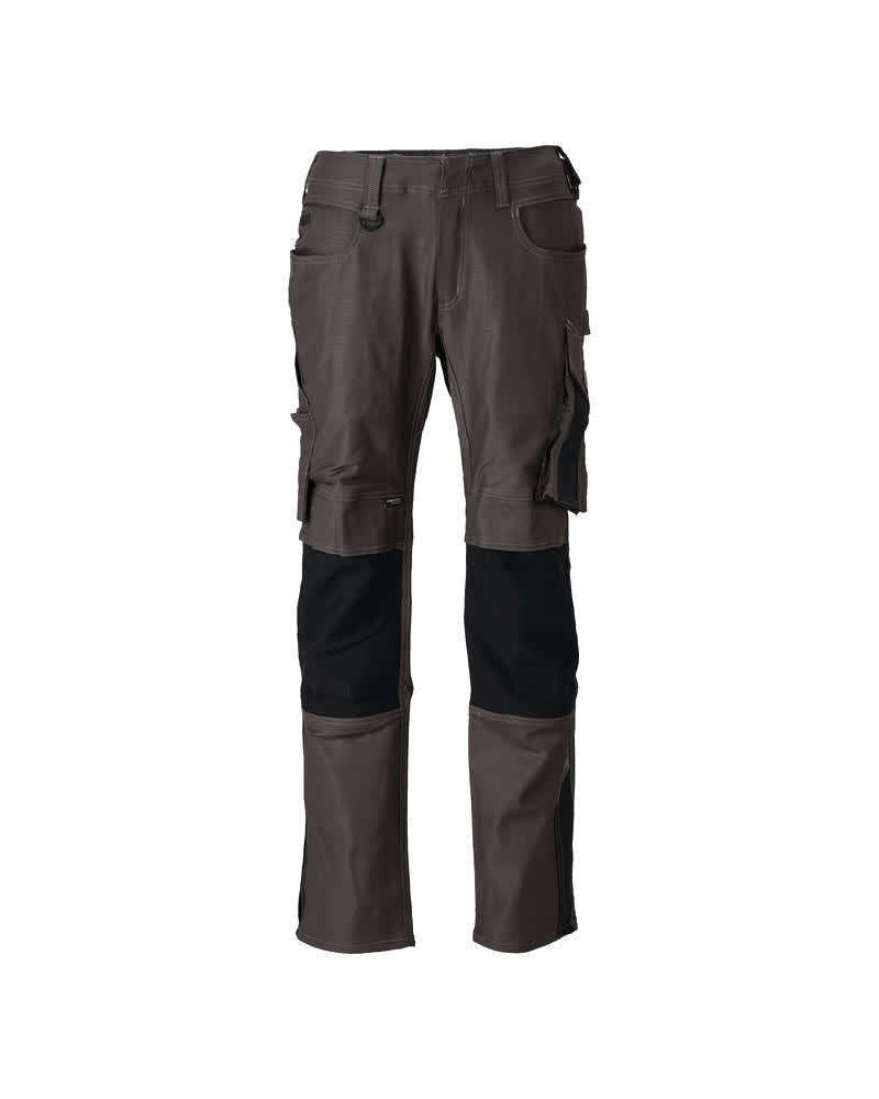 MASCOT® UNIQUE 21979-459 – Pantalones con bolsillos para rodilleras - antracita oscuro/negro