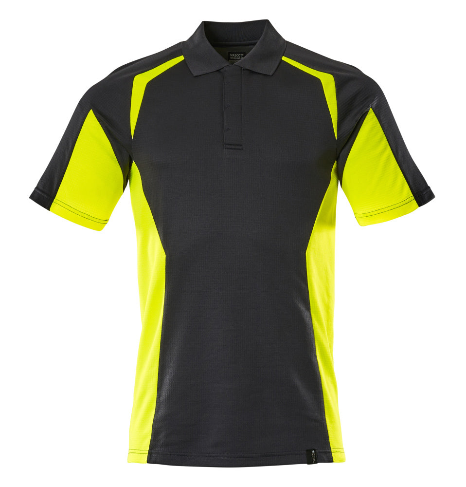 MASCOT® ACCELERATE SAFE 22083-771 – Polo - negro/amarillo de alta vis.