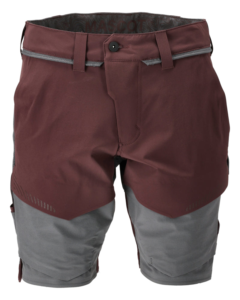 MASCOT® CUSTOMIZED 22149-605 – Pantalones cortos - burdeos/gris piedra