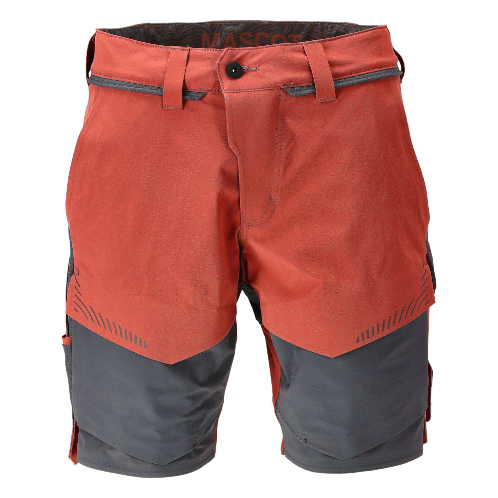 MASCOT® CUSTOMIZED 22149-605 – Pantalones cortos - rojo otoño/gris piedra