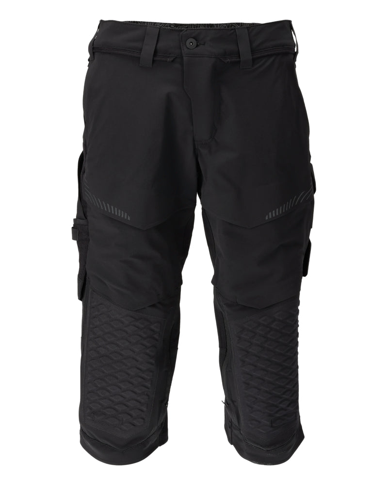 MASCOT® CUSTOMIZED 22249-605 – Pantalones con longitud de ¾ con bolsillos para rodilleras - negro