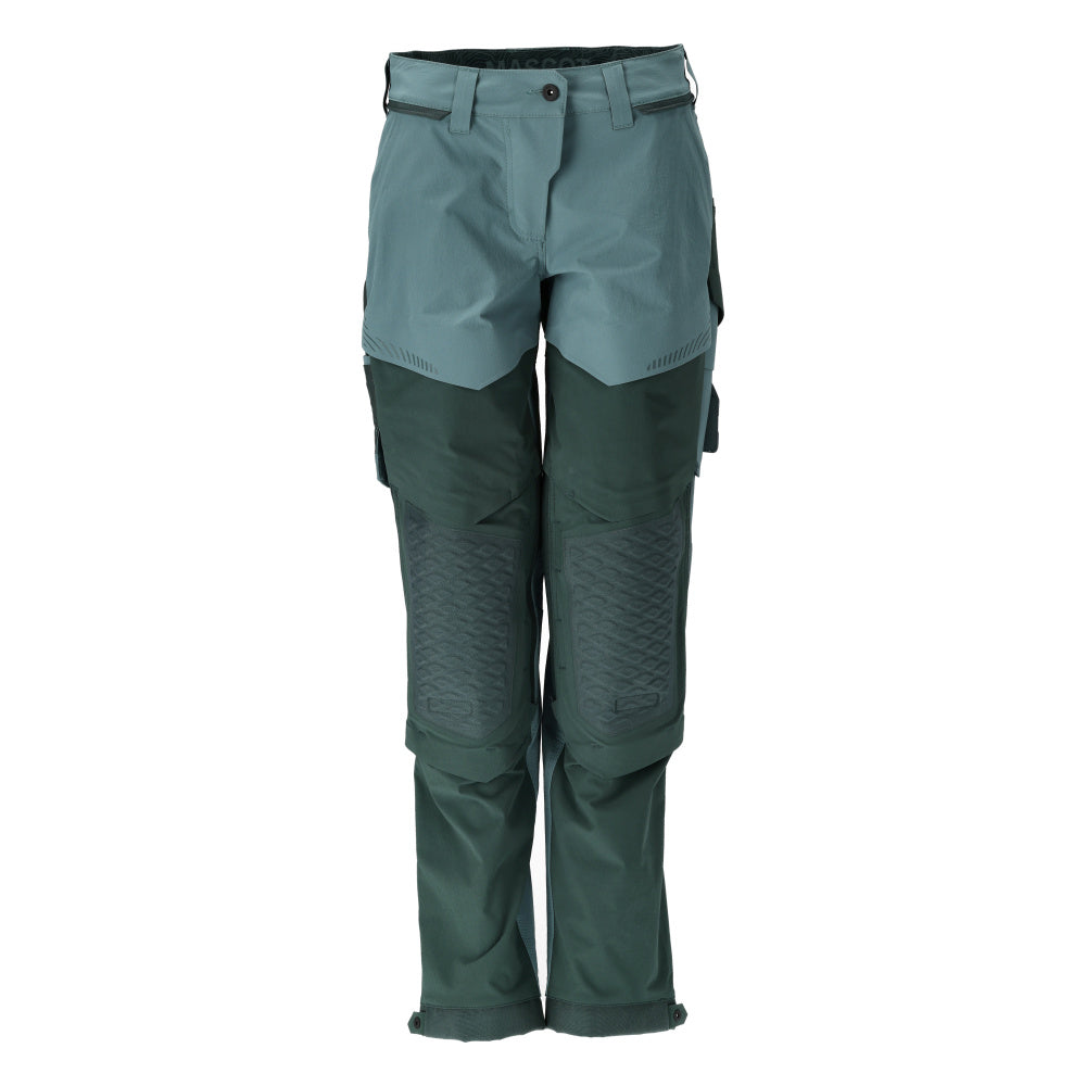 MASCOT® CUSTOMIZED 22278-605 – Pantalones con bolsillos para rodilleras - verde bosque claro/verde bosque