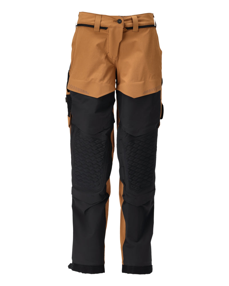 MASCOT® CUSTOMIZED 22278-605 – Pantalones con bolsillos para rodilleras - marrón nuez/negro