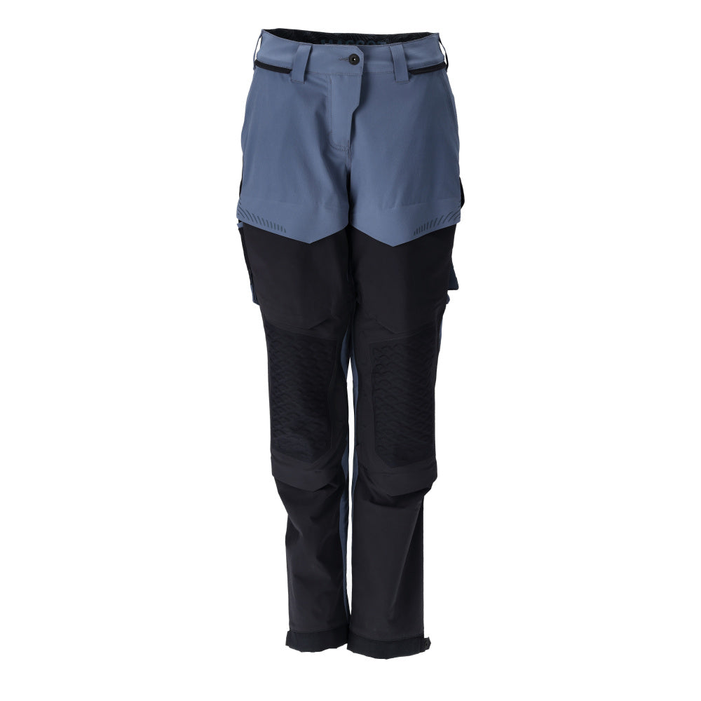MASCOT® CUSTOMIZED 22278-605 – Pantalones con bolsillos para rodilleras - azul piedra/azul marino oscuro