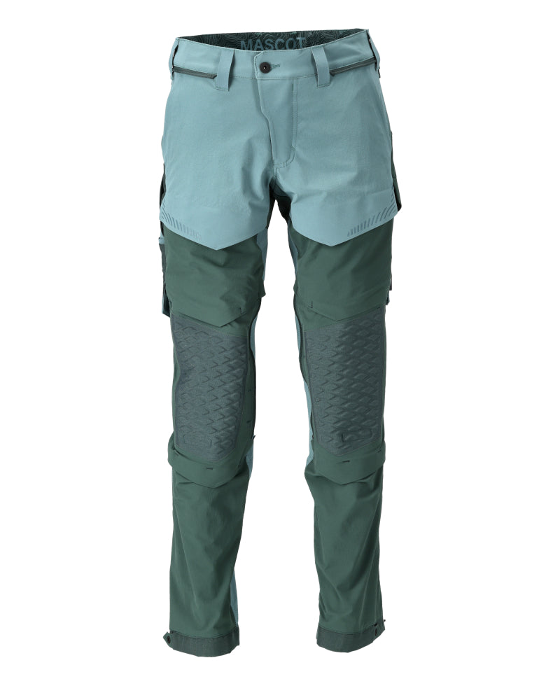 MASCOT® CUSTOMIZED 22279-605 – Pantalones con bolsillos para rodilleras - verde bosque claro/verde bosque