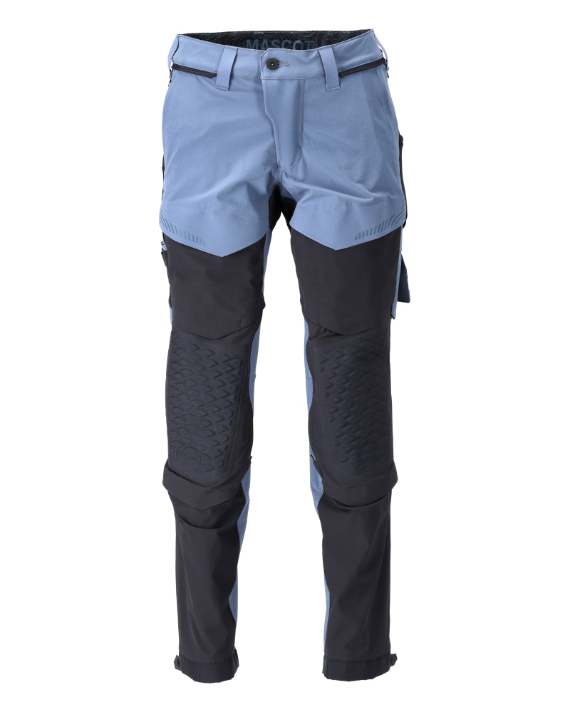 MASCOT® CUSTOMIZED 22279-605 – Pantalones con bolsillos para rodilleras - azul piedra/azul marino oscuro