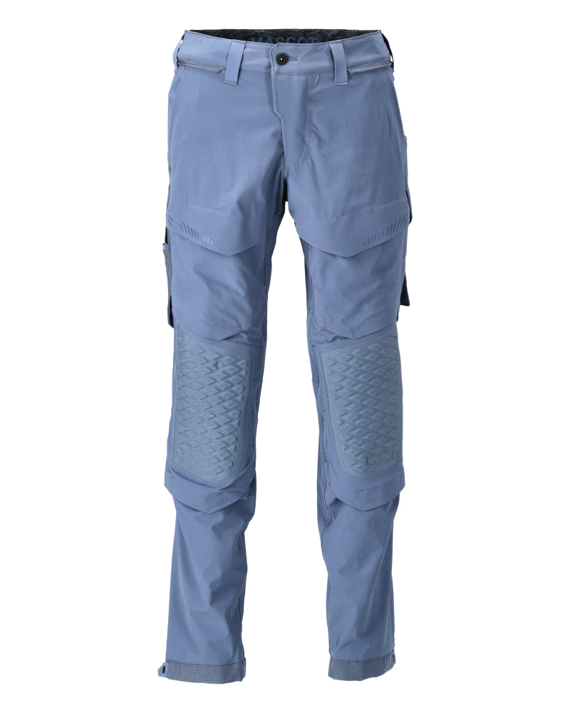 MASCOT® CUSTOMIZED 22279-605 – Pantalones con bolsillos para rodilleras - azul piedra