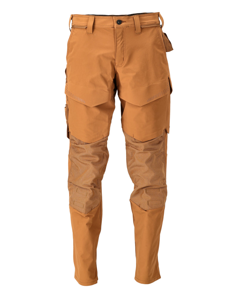 MASCOT® CUSTOMIZED 22379-311 – Pantalones con bolsillos para rodilleras - marrón nuez