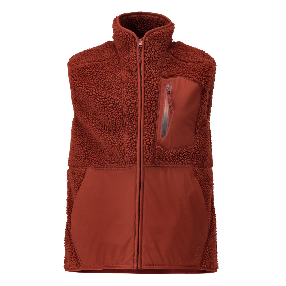 MASCOT® CUSTOMIZED 22465-682 – Chaleco pelo con cremallera - rojo otoño