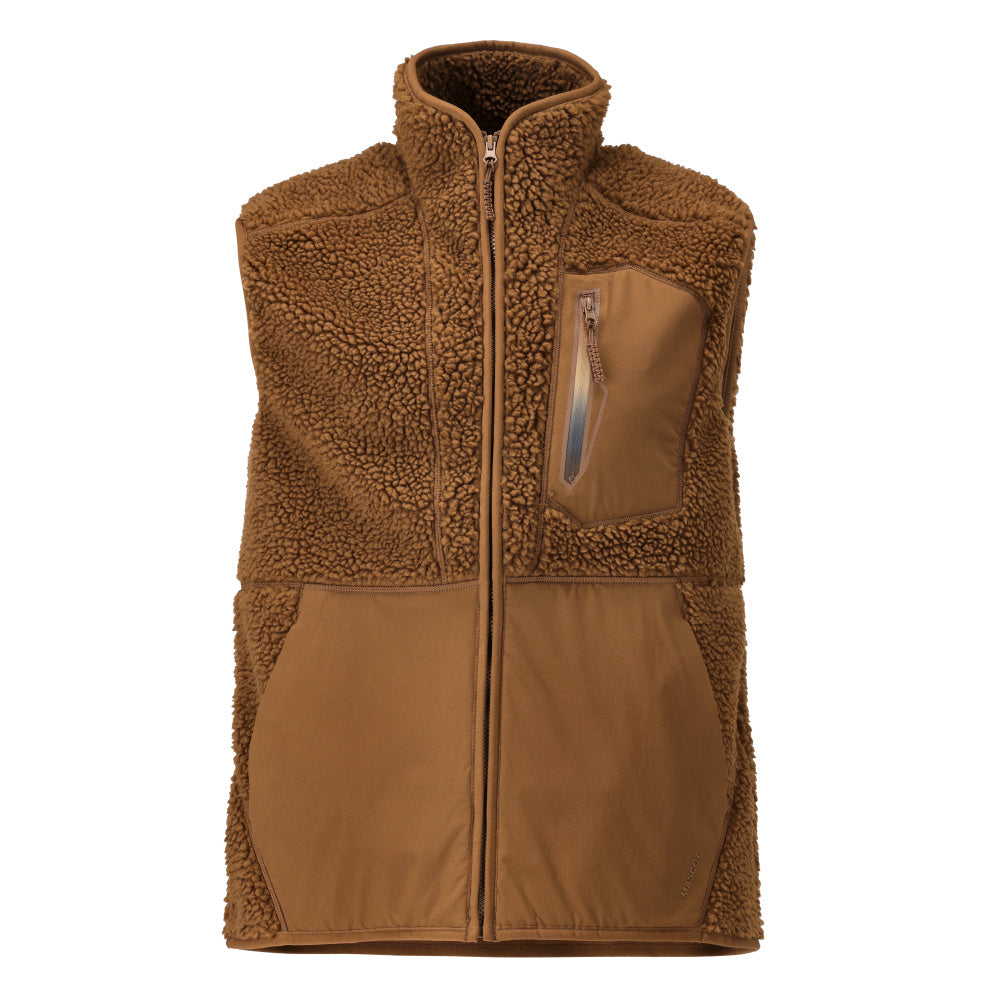 MASCOT® CUSTOMIZED 22465-682 – Chaleco pelo con cremallera - marrón nuez
