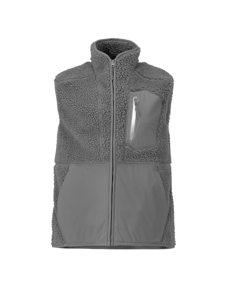 MASCOT® CUSTOMIZED 22465-682 – Chaleco pelo con cremallera - gris piedra