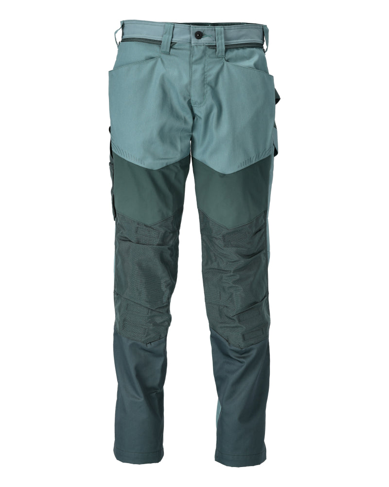 MASCOT® CUSTOMIZED 22479-230 – Pantalones con bolsillos para rodilleras - verde bosque claro/verde bosque