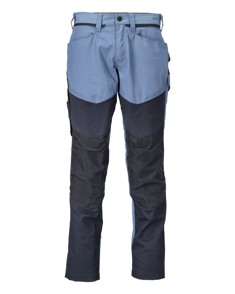 MASCOT® CUSTOMIZED 22479-230 – Pantalones con bolsillos para rodilleras - azul piedra/azul marino oscuro