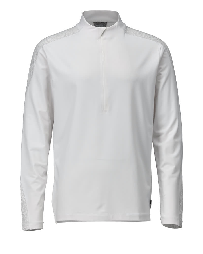 MASCOT® CUSTOMIZED 22681-618 – Camiseta, manga larga, con media cremallera - blanco