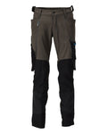 MASCOT® ADVANCED 23179-311 – Pantalones con bolsillos para rodilleras - antracita oscuro/negro