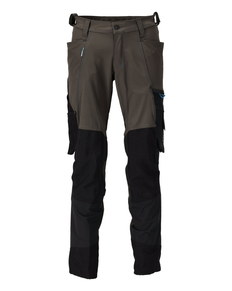 MASCOT® ADVANCED 23179-311 – Pantalones con bolsillos para rodilleras - antracita oscuro/negro