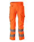 MASCOT® ACCELERATE SAFE 24579-236 – Pantalones con bolsillos para rodilleras - naranja de alta vis.