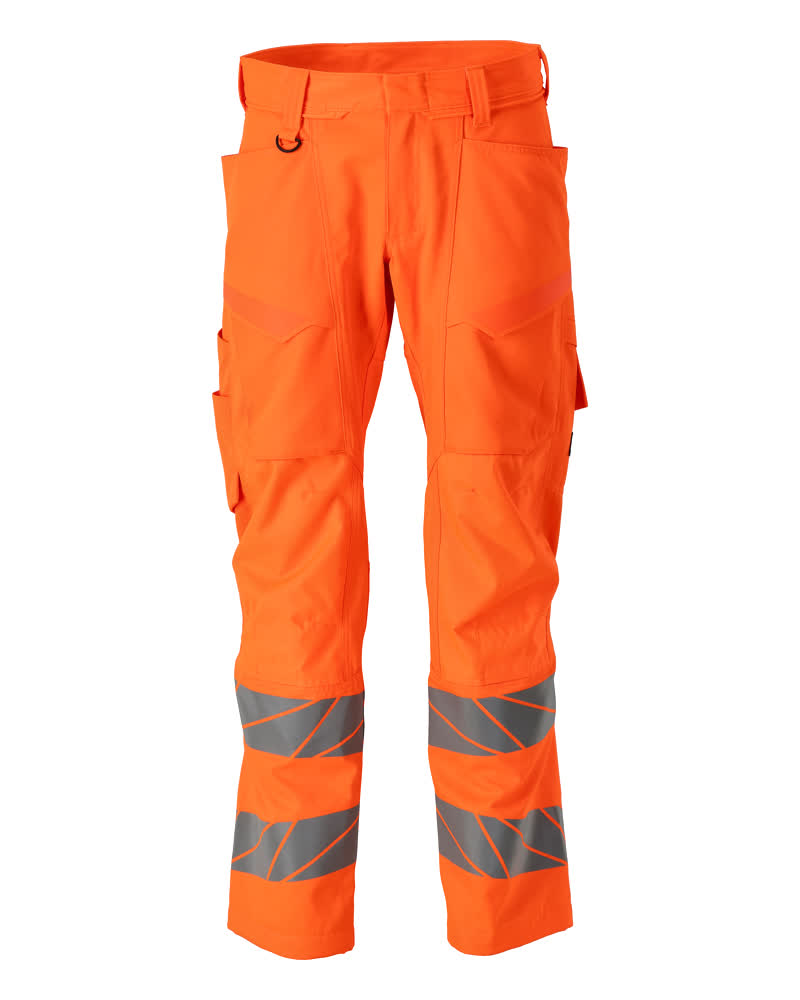 MASCOT® ACCELERATE SAFE 24579-236 – Pantalones con bolsillos para rodilleras - naranja de alta vis.