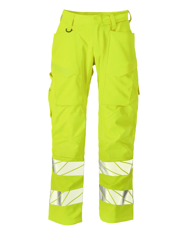 MASCOT® ACCELERATE SAFE 24579-236 – Pantalones con bolsillos para rodilleras - amarillo de alta vis.