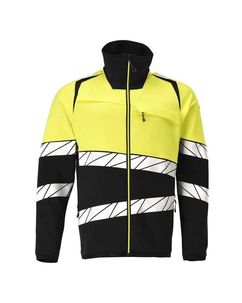 MASCOT® ACCELERATE SAFE 25003-315 – Jersey polar con cremallera - negro/amarillo de alta vis.