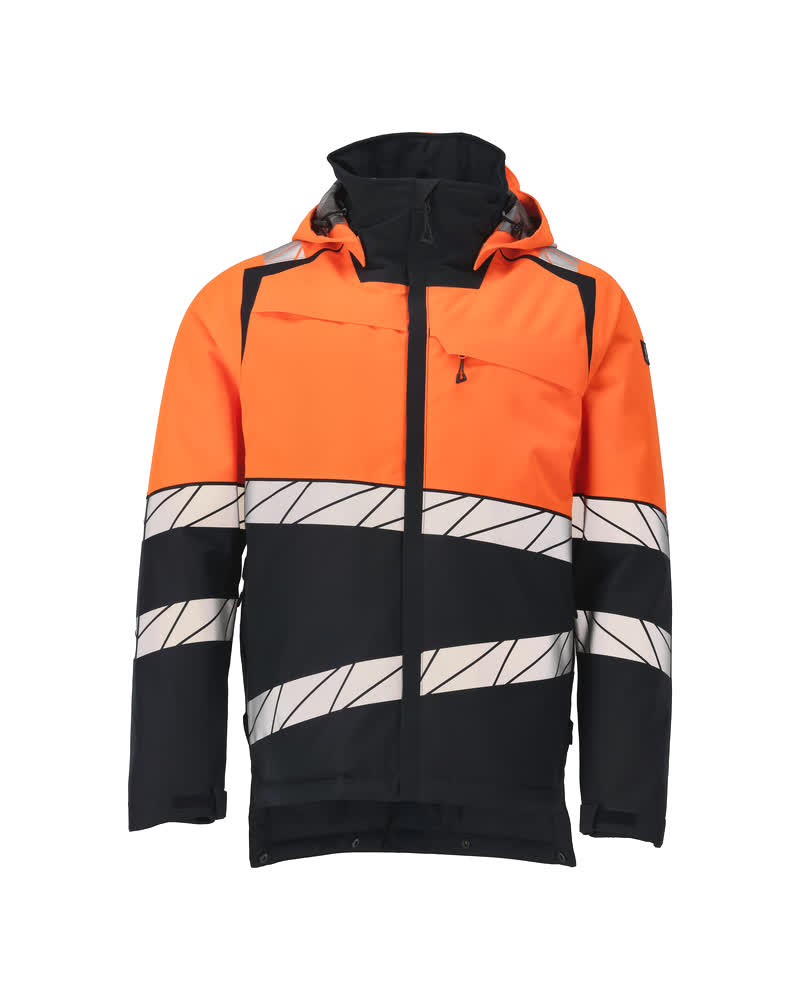 MASCOT® ACCELERATE SAFE 25035-231 – Chaqueta de invierno - azul marino oscuro/naranja de alta vis.