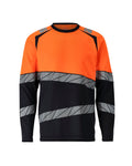MASCOT® ACCELERATE SAFE 25081-771 – Camiseta, manga larga - azul marino oscuro/naranja de alta vis.