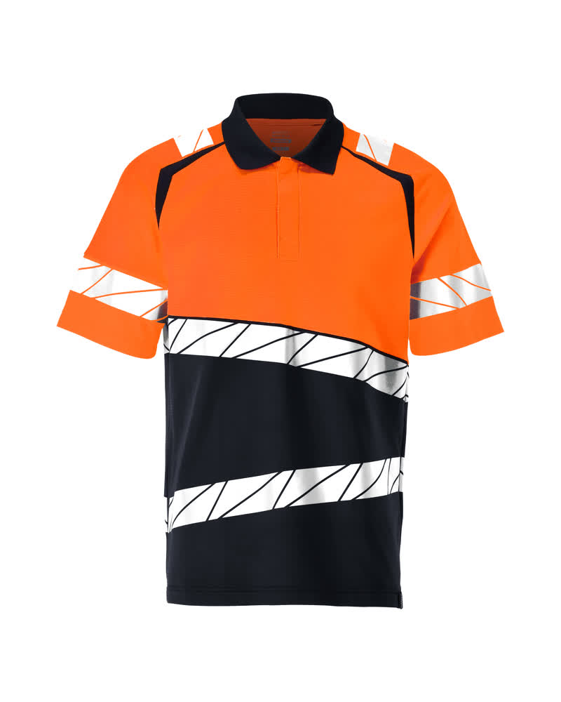 MASCOT® ACCELERATE SAFE 25083-771 – Polo - azul marino oscuro/naranja de alta vis.