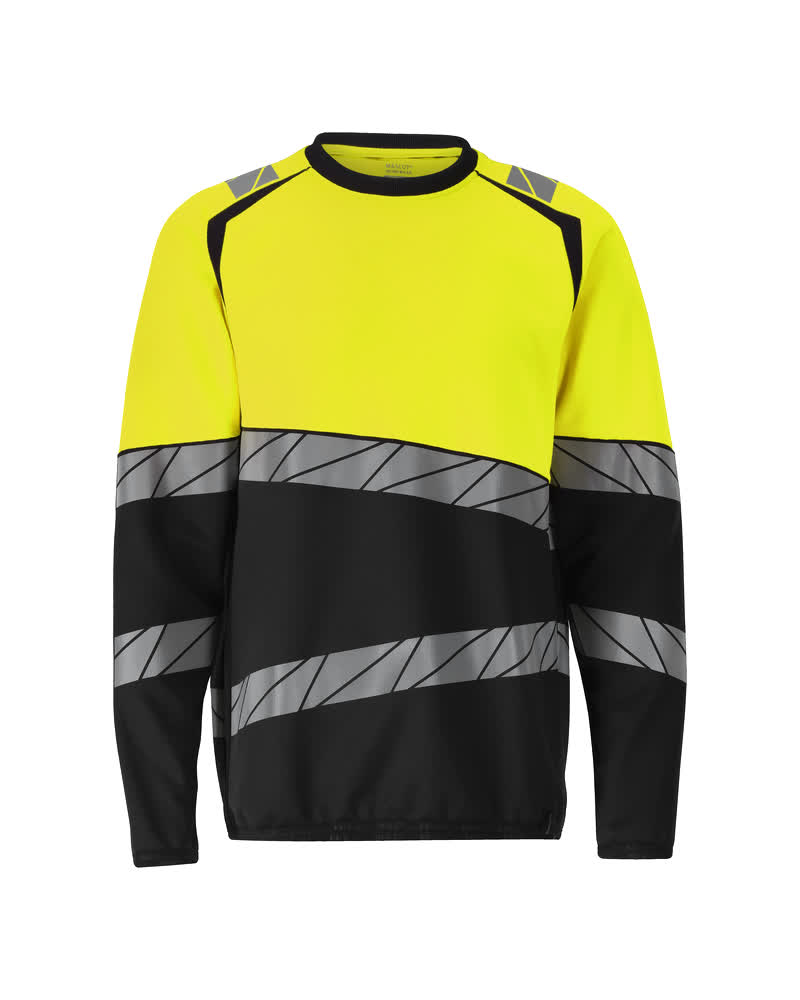 MASCOT® ACCELERATE SAFE 25084-781 – Sudadera - negro/amarillo de alta vis.