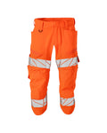 MASCOT® ACCELERATE SAFE 25249-236 – Pantalones con longitud de ¾ con bolsillos para rodilleras - naranja de alta vis.