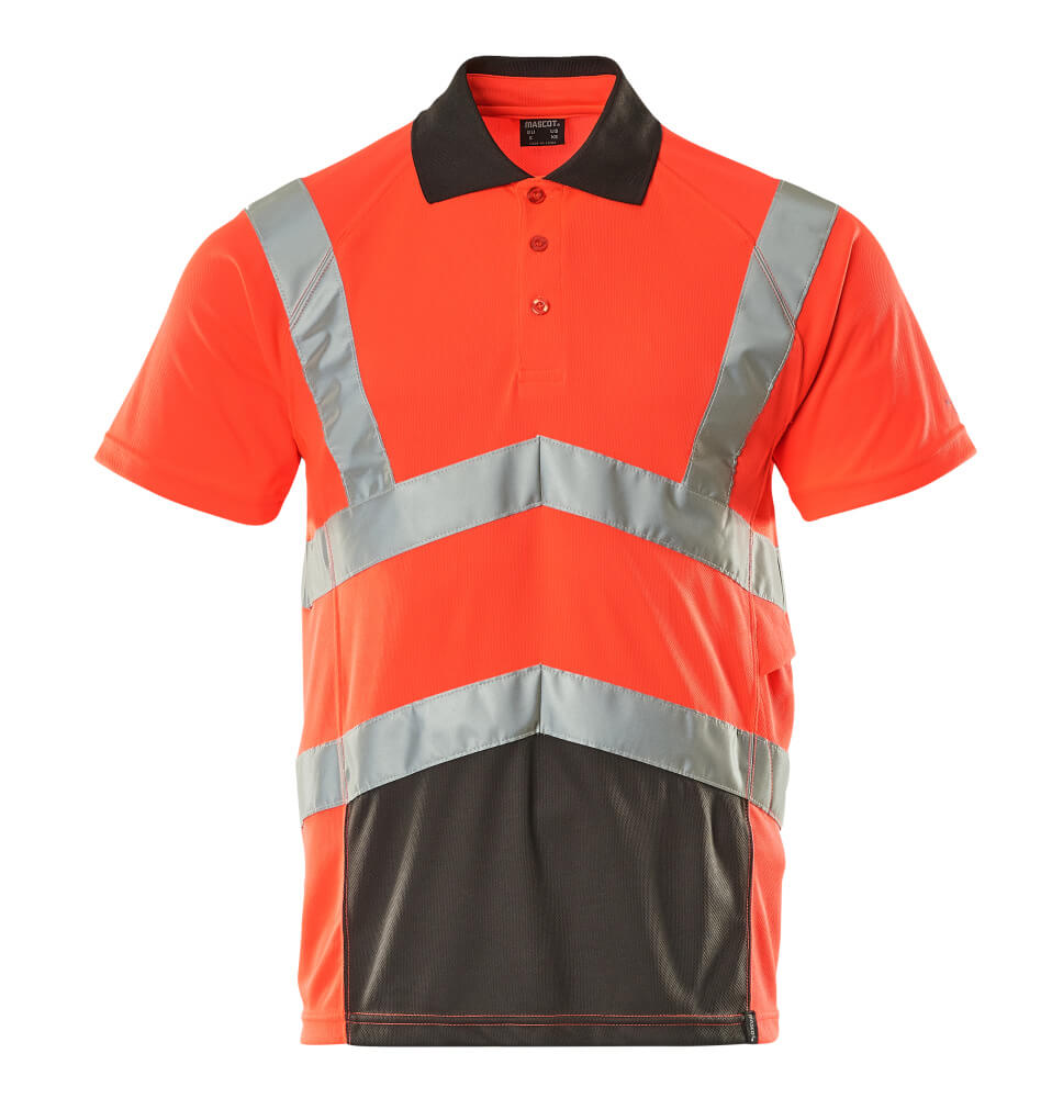 MASCOT® Anadia – Polo - rojo de alta vis./antracita oscuro