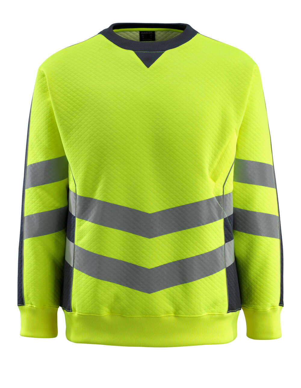MASCOT® Wigton – Sudadera - amarillo de alta vis./azul marino oscuro