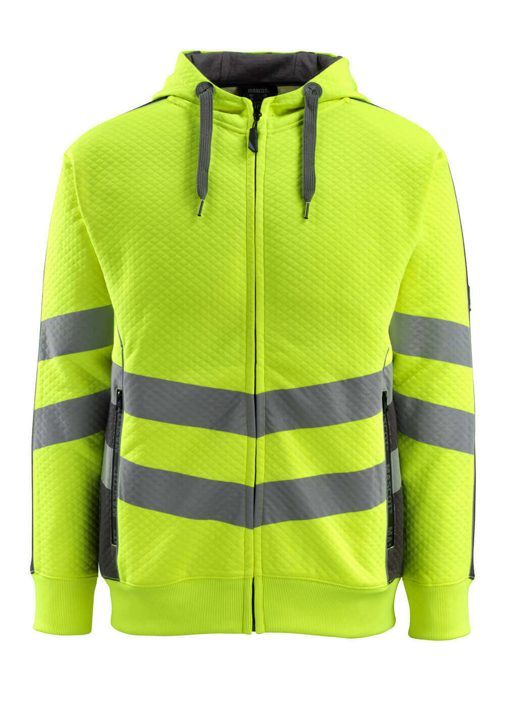 MASCOT® Corby – Sudadera con capucha con cremallera - amarillo de alta vis./antracita oscuro